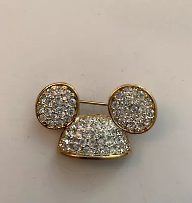 Disney Gallery Mickey Mouse Ears Ear Hat Jeweled Jewelry Brooch Clasp Pin • $14.99