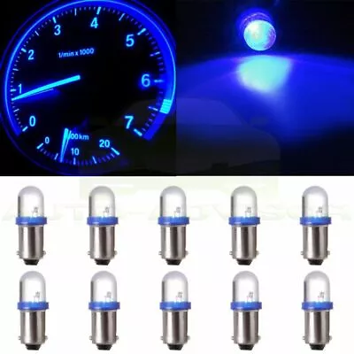 10Pcs 1815 1445 BA9S Xenon Blue LED Dash Cluster Instrument Panel Light Bulb 12V • $7.99