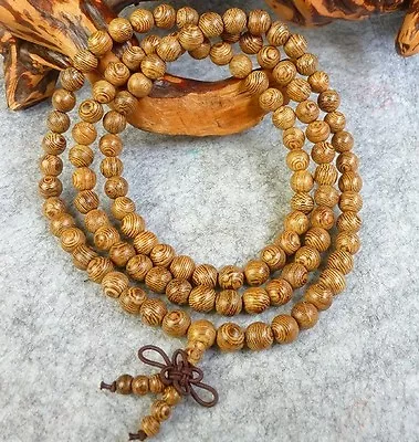 Genuine Wenge Wood 108 8mm Buddhist Prayer Bead Mala Necklace/Bracelet • $7.99