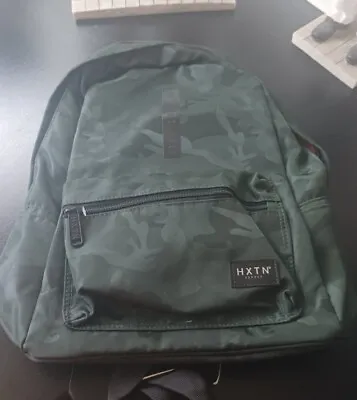 HXTN Dark Green Camouflage Backpack • £15