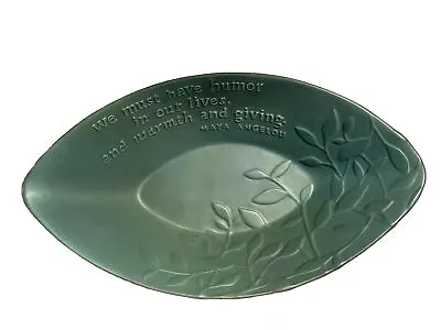 Collectable Maya Angelou Hallmark Pottery Green Serving Dish MYG1404 • $55