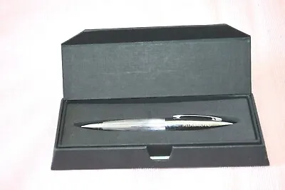 Handsome Mikimoto Silver Tone Twist Ballpoint Pen In Original Box. • $55