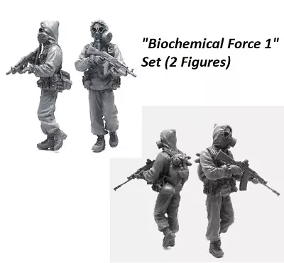 1/35 Resin Figures Model Kit Modern  Biochemical Force 1  Set (2 Figures) • $38.99