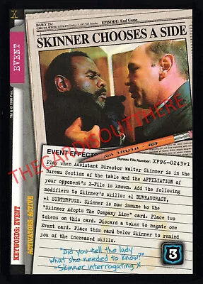 The X Files CCG XF96-0243 SKINNER CHOICES A SIDE - MINT ULTRA RARE Premiere Card • $26.73