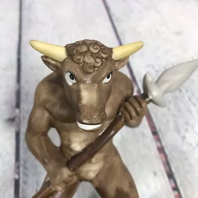 Vintage Minotaur Figurine Porcelain Holding Spear Fantasy UCGC Japan - 5.5  Tall • $24.99