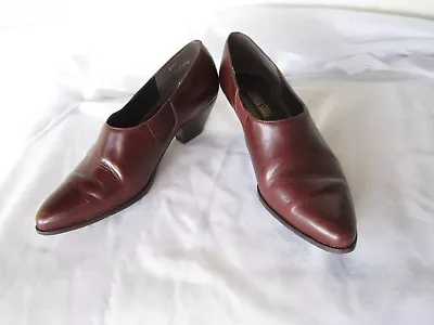 Women's Amanda Smith Brown Leather Boot Shoes Size 6.5 M Clarence Brazil • $14.99
