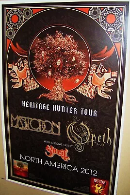 MASTODON And OPETH  And GHOST In Concert Poster North American Tour 2012 COOL • $25