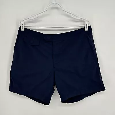 J Crew Swim Shorts Mens 33 Blue Tab Trunks Swimwear Beach Lined • $12