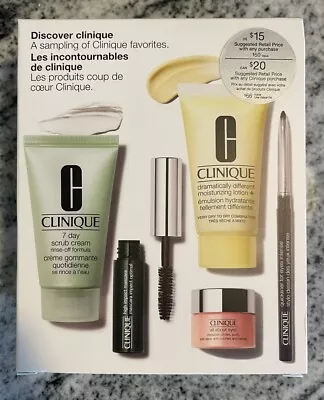 Clinique 5 PCS Skincare Travel Makeup Deluxe Sample Gift Set *Brand New In Box* • $9.99