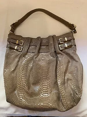 MICHAEL KORS Tan Python Print Snakeskin-like Purse/Hobo Bag • $7.99