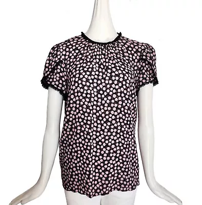 100% Authentic Miu Miu Navy Flower Print Top (40) • $84.63