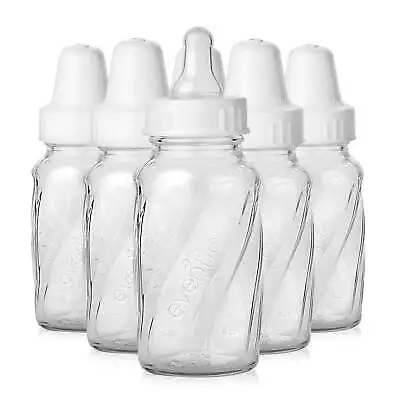 Evenflo Classic BPA-Free Glass Baby Bottles - 4oz Clear 6ct • $19.84