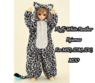 BJD Volks Mini Super Dollfie Dream MSD SDM SDC MDD Fluffy Panther Pajamas Set • $43.96