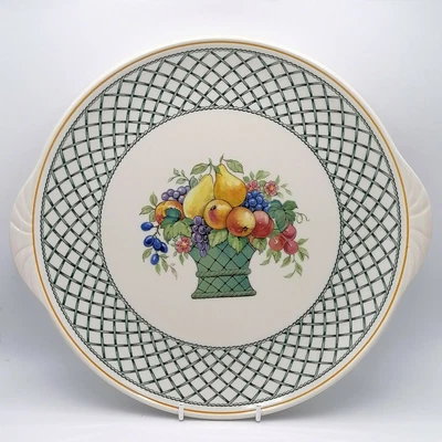 £21.99 • Buy Villeroy & Boch Basket Large Cake Plate Tab Handle Serving Plate Excellent