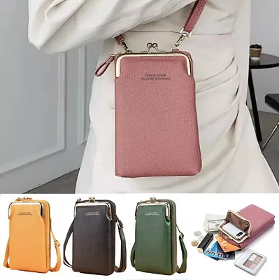 £7.99 • Buy Leather Mobile Phone Shoulder Cross Body  Bag Purse Wallet Handbags Pouch Case