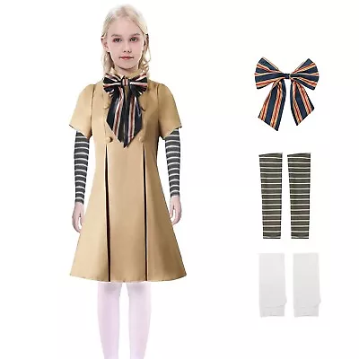 Thriller Movies M3GAN Costume Megan Dress AI Doll Robots Dresses Socks Cosplay • $34.51