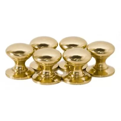 Deluxe Individual Polished Brass 31mm Chanterelle Cabinet Knobs • £2.30
