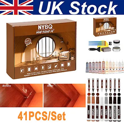 41Pcs Laminate Floor Worktop Furniture Repair Kit Wax System For Chips Scratches • £16.89