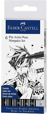 Faber Castell Pen Manga Pitt Artist Set 6 Pcs 167124 • £32.94