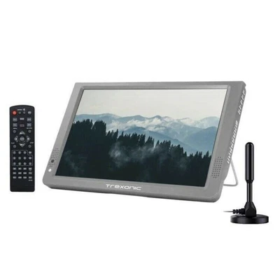 $83.94 • Buy Trexonic 14” GRAY Portable Widescreen Rechargeable LED TV 14D Grey W Remote HDMI