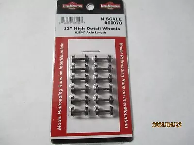 Intermountain # 60070 Metal 33  Wheelsets Length 0.554 . 12 Axles. N-Scale • $13.50