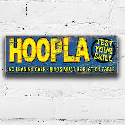 Hoopla Test Skill Fairground Sign 28cm Vintage Style Fun Fair Carnival Plaque • £14.50