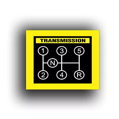 Transmission Shift Pattern Decal 5 Speed Manual Trans Muscle Race Car Truck 086 • $9.93