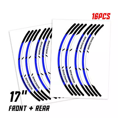 Blue P04B Motorcycle Rim Decal Kit For MV Agusta Brutale 800 RR RC 2012-2019 18 • $37.18