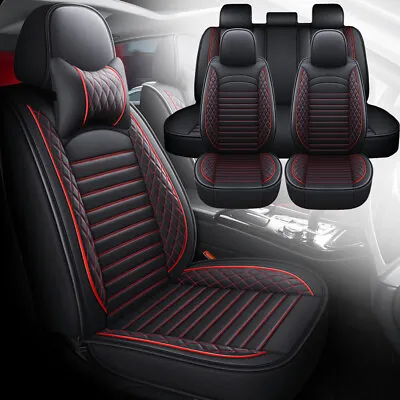 For Chevrolet Car 5 Seat Covers Leather Front Rear Full Set Cushion Protectors • $79.99