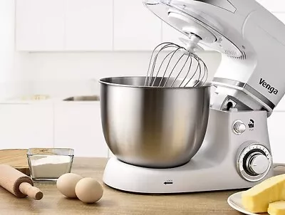 Venga! Stand Mixer Perfect For Baking Cakes With Balloon Whisk Flat Beater D • £72.99