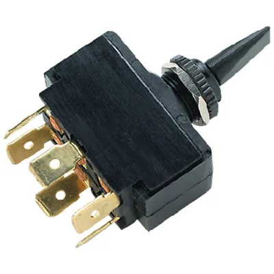 Black DPDT 3 Position Momentary On / Off / Momentary On Toggle Switch For Boats • $14.02