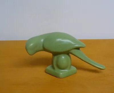 Vintage MCM Parrot Bird On Ball Olive Green Small 4 Inches Long Excellent  • $8.50