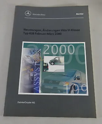 Shop Manual Innovations Changes Mercedes Benz Vito 638 Stand 12/1999 • $26.64