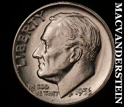 1956-D Roosevelt Dime - Choice Gem Brilliant Uncirculated  Lustrous  #U8377 • $2.99