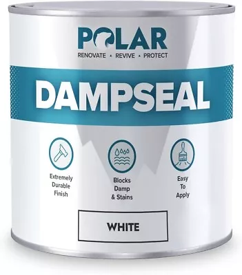 Polar Anti Damp Paint White 500ml Damp Proof Paint Stain Blocker Seals Free Ship • £22.84