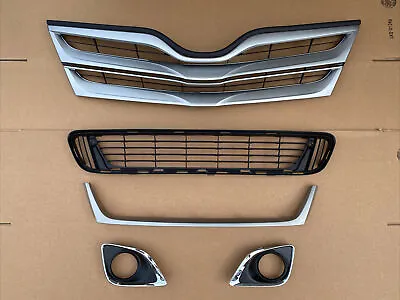 5PC Set 2013-2016 TOYOTA VENZA Front Bumper Upper Lower Grille W/ Fog Bezels NEW • $379.20