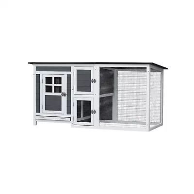 Chicken Coop W/Run Cage Outdoor Hen House Hutch Poultry Pet Wooden Nesting Room • $256.49