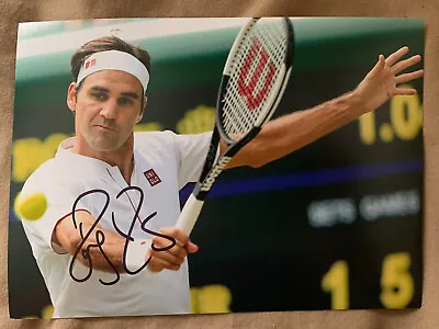 £200 • Buy Roger Federer Hand Signed Photo Wimbledon Tennis Autograph