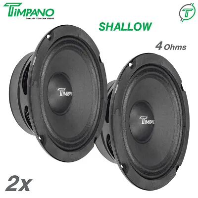 2x Timpano 6.5  Shallow Midrange Speaker Pro Audio 500 Watts 4 Ohm TPT-MR6-4 PRO • $39.90