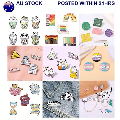 50+ Enamel Lapel Pins Hat Clothes Bag Enamel Pin Meme Badges Lapel Brooches • $6.99