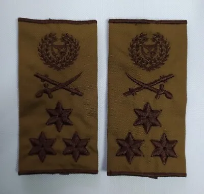 Cyprus Military Chief General 3 Stars Epaulettes Dress Uniform Army Patches • $40