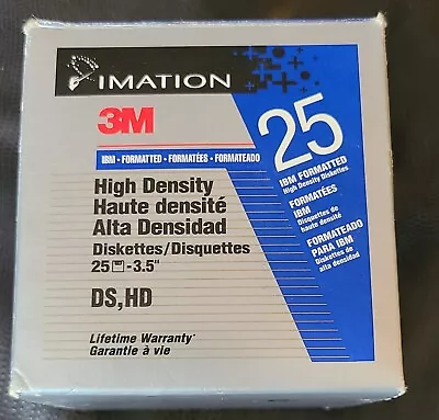 Imation 3M IBM Formatted 3.5  High Density Diskettes Open Box 8 Disks Disc DSHD • $8.99