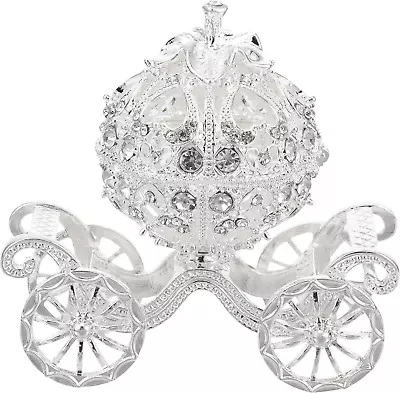 Cinderella Pumpkin Carriage Decorative Hinged Jewelry Trinket Box  • $26.54