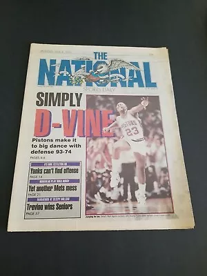 The National Sports Daily Paper June 4 1990 Detroit Pistons Mark Aguirre Badboys • £9.63