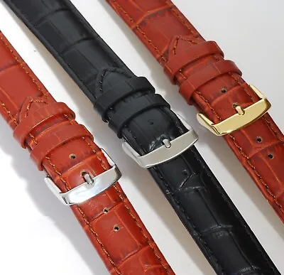 XXL Extra Long Length 20mm Genuine Leather Luxury Watch Strap Black Chestnut Tan • £14.95