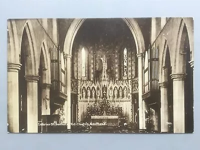 St Swithuns RC Church Interior Southsea C.1914 RP Postcard Portsmouth • £3.99