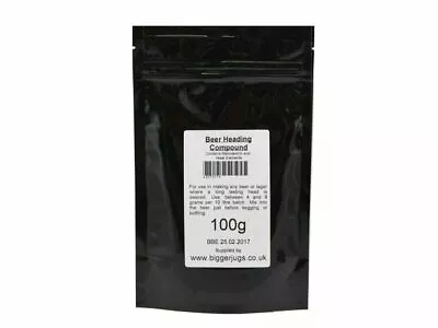 Beer Heading Compound 100g Pack - Ensure Long Lasting Head Home Brew Beer Lager • £4.99