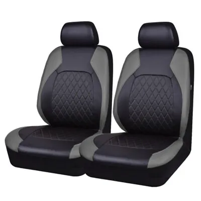 Car Seat Covers Front 2 Seats Full Surround Leather Cushion Protector Waterproof • $35.97