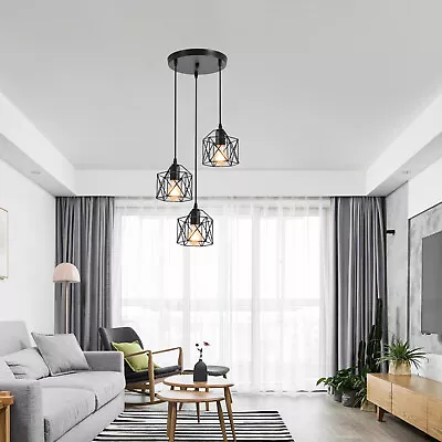 3-Head Industrial Pendant Light Dining Room Chandelier Ceiling Hanging Lamp 60W • $35