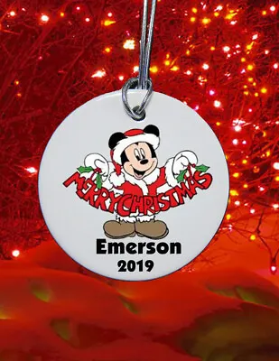 $15 • Buy Mickey Mouse Porcelain Christmas Ornament  2022  Personalized